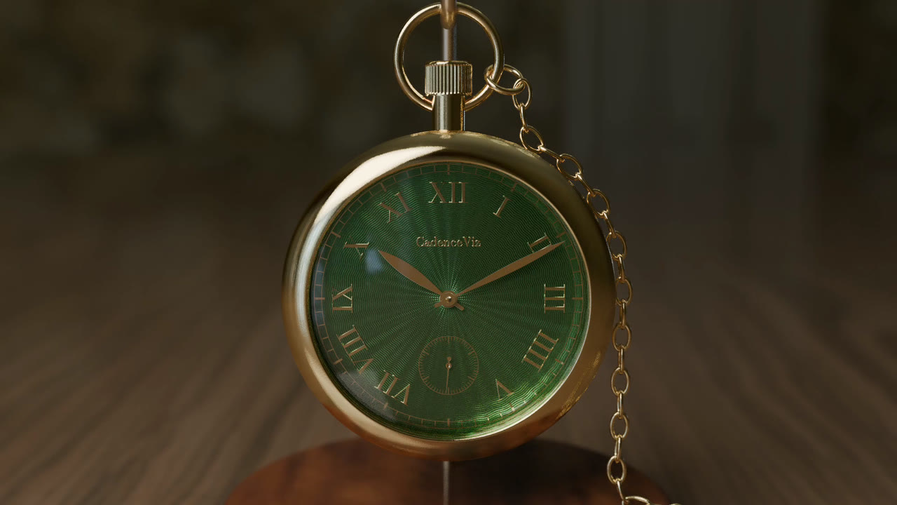 The Pocket Watch with its Green face