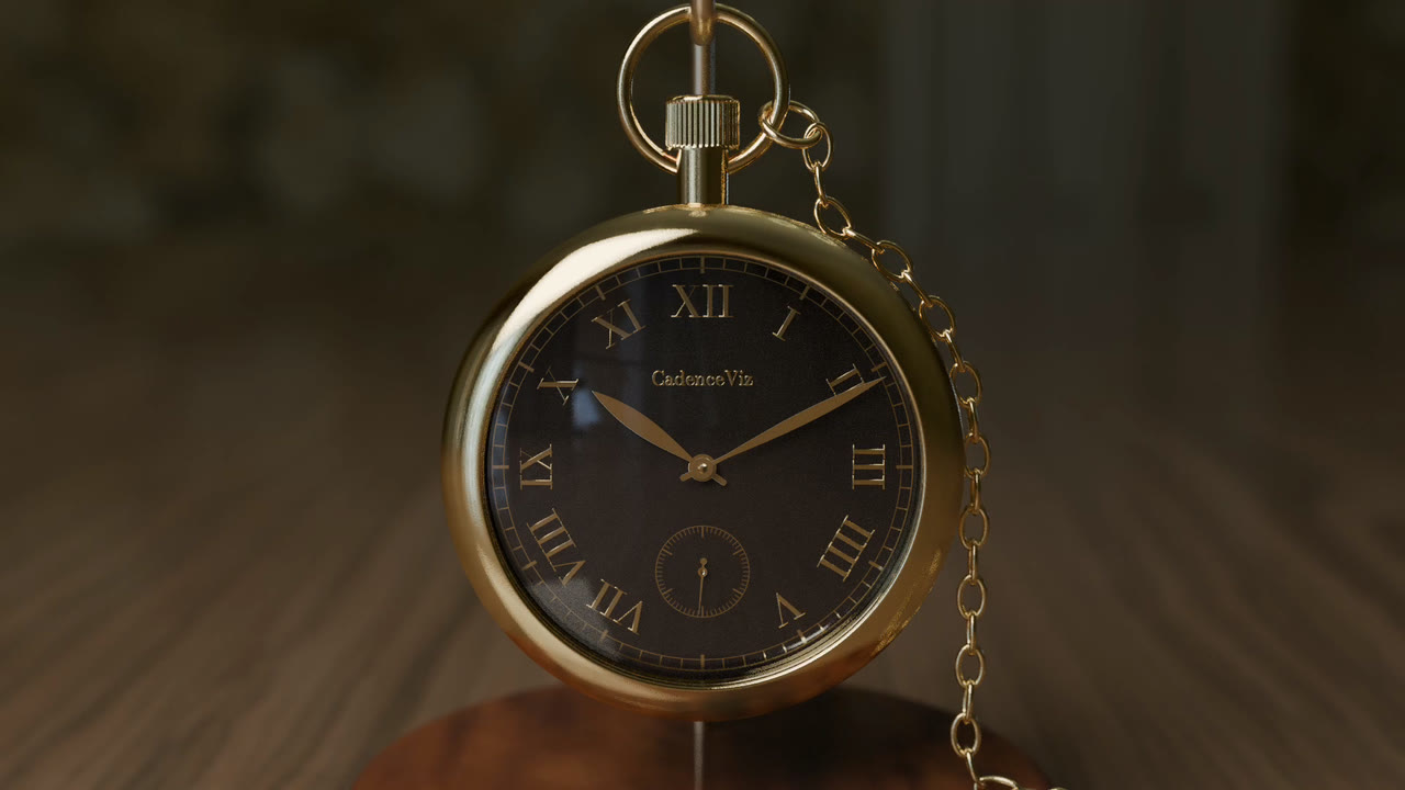 The Pocket Watch with its Black Lacquer face