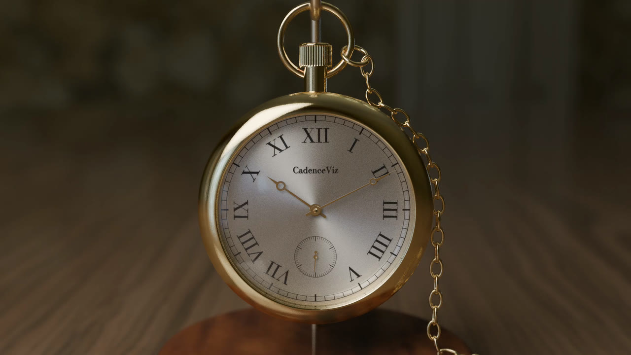 The Pocket Watch with its Silver face